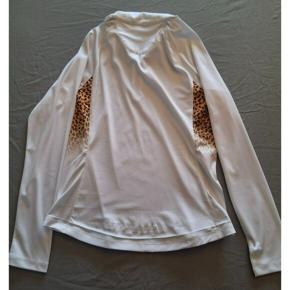 Greg Norman 1/4 Zip Pullover Womens Medium Plaid Golf Shirt Solar XP Play Dry - Picture 7 of 7